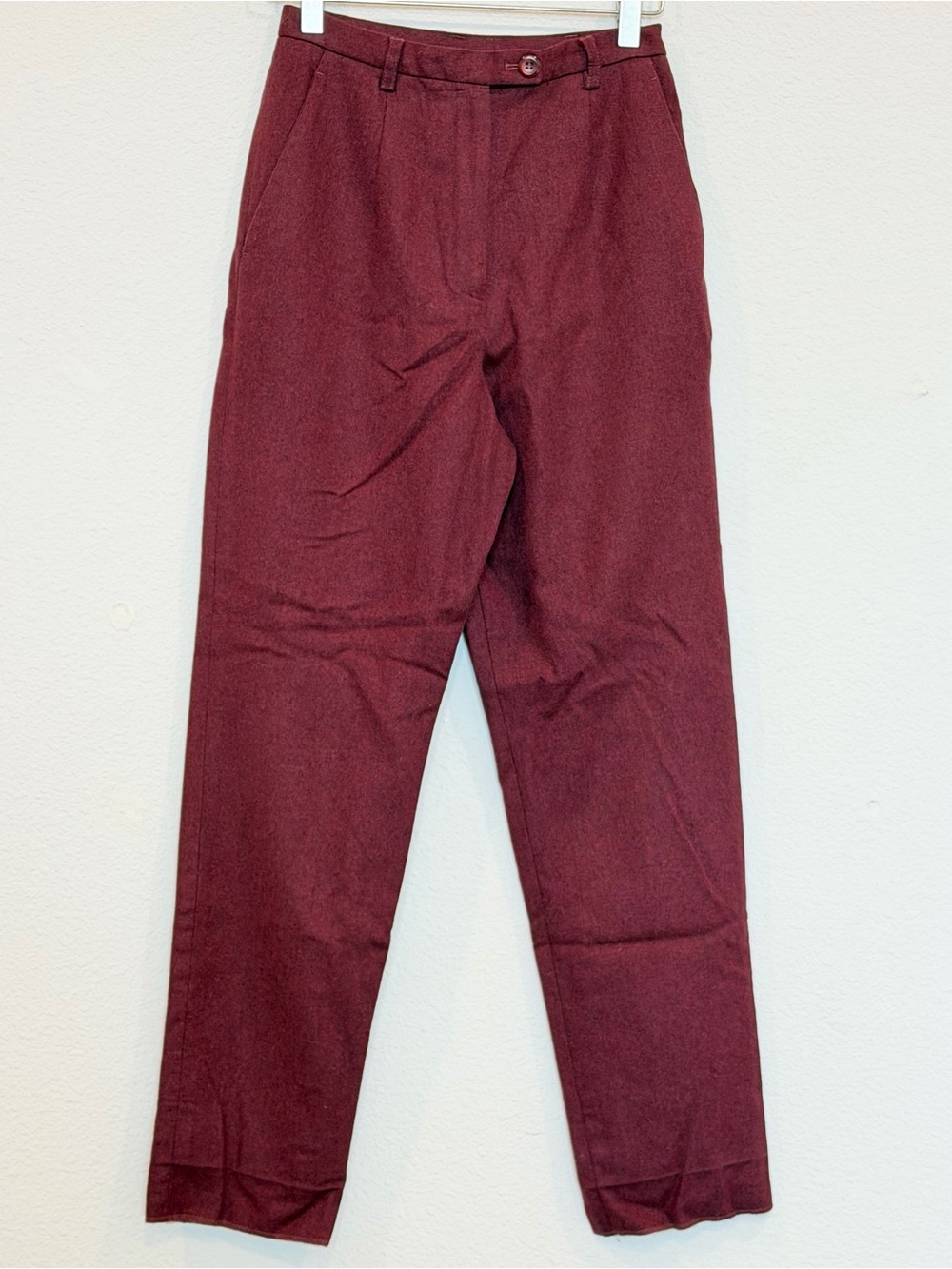 Vintage Pendleton Maroon Virgin Wool Trousers - Fully Lined Straight Leg 2P